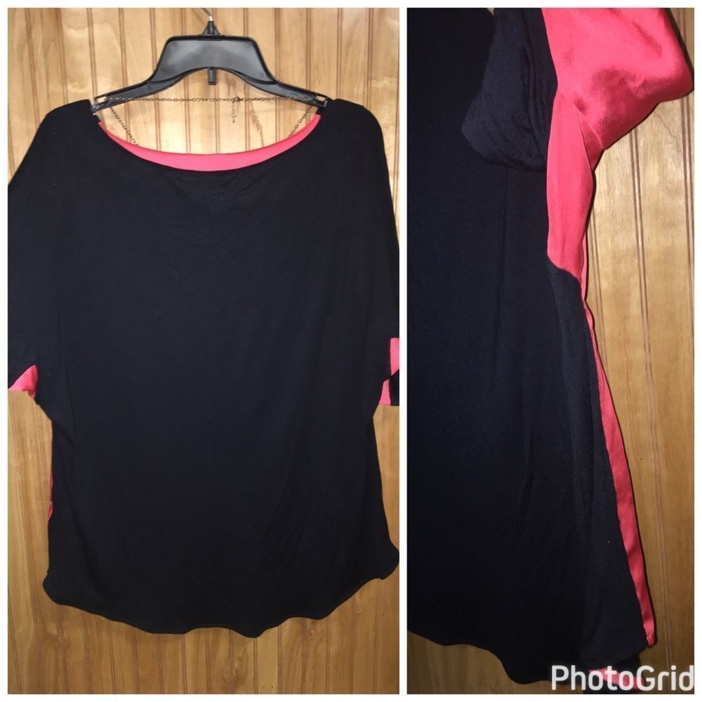 Worthington Coral & Black Top Sz XL - Picture 2 of 3